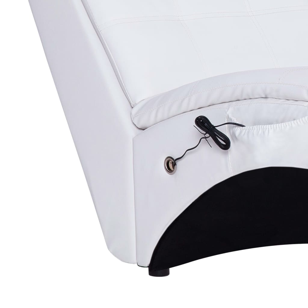 Chaise longue de massage avec coussin en cuir artificiel