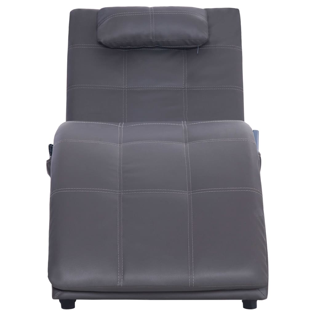 Massage chaise longue met kussen kunstleer