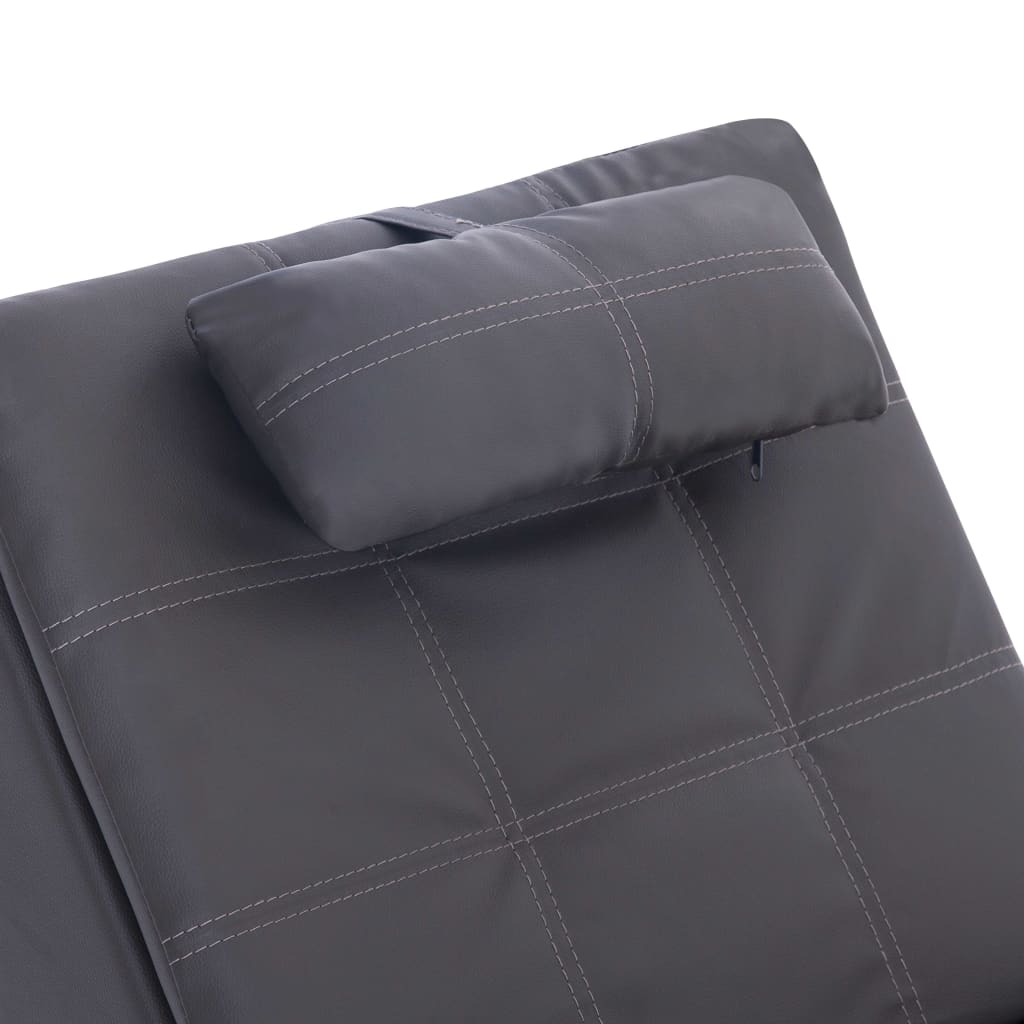 Chaise longue de massage avec coussin en cuir artificiel