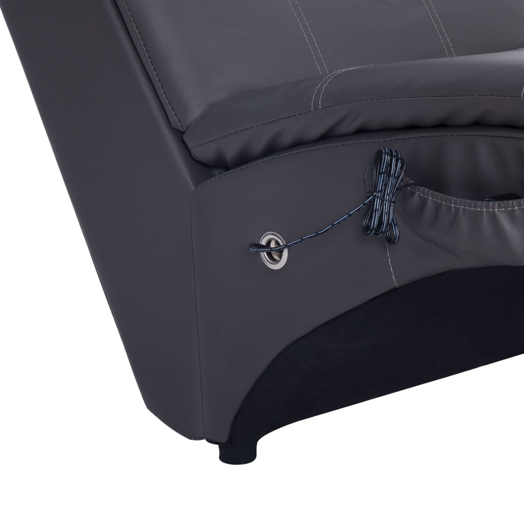 Chaise longue de massage avec coussin en cuir artificiel