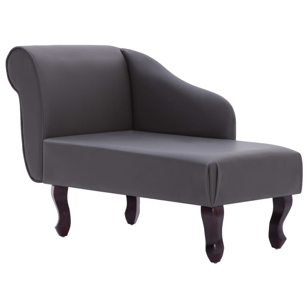 Chaise longue kunstleer bruin