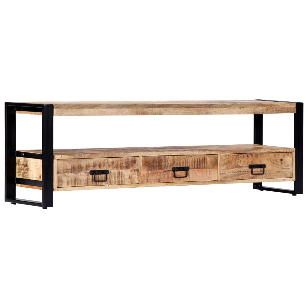 Meuble TV 120x30x45 cm bois massif recyclé