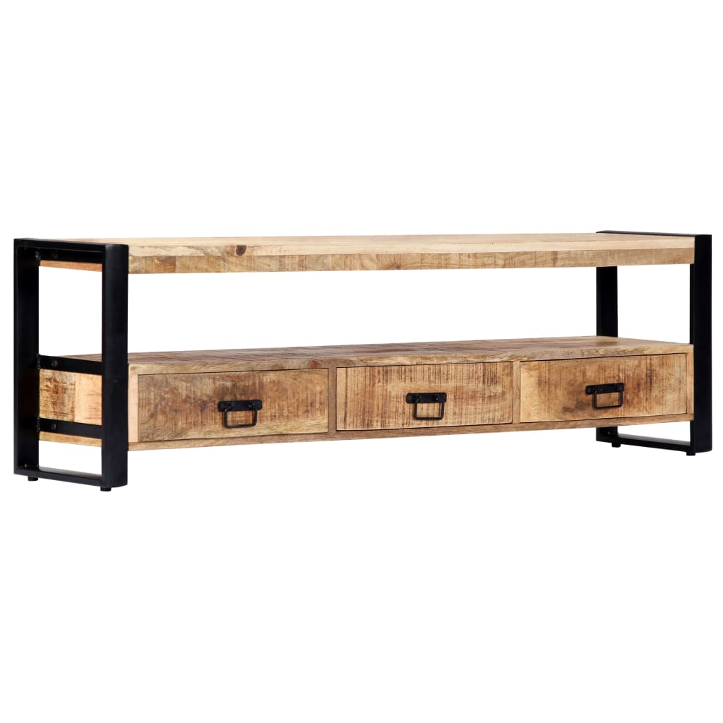 Meuble TV 120x30x45 cm bois massif recyclé