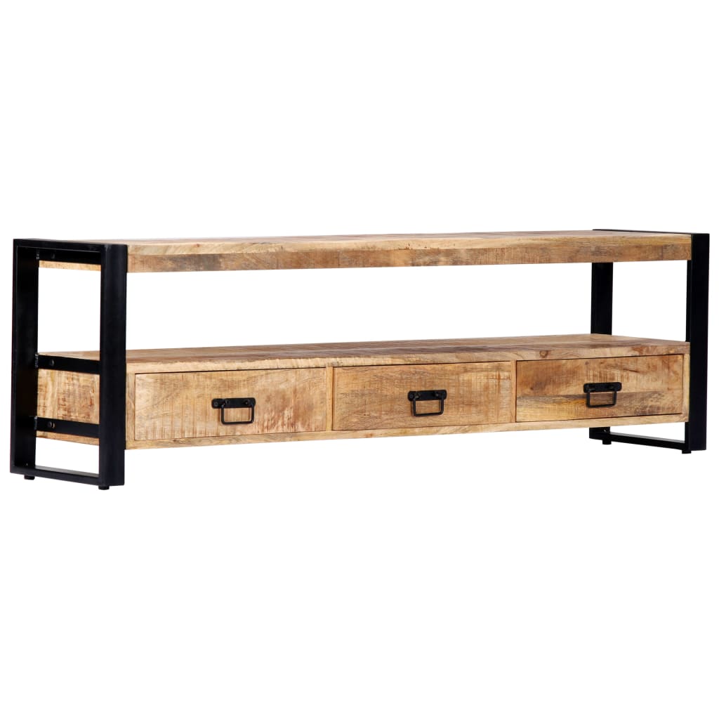 Meuble TV 120x30x45 cm bois massif recyclé