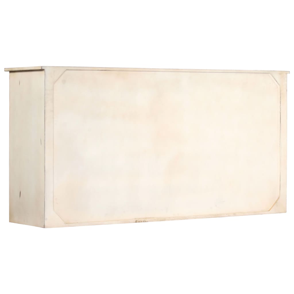 Buffet 160x40x80 cm en manguier massif blanc