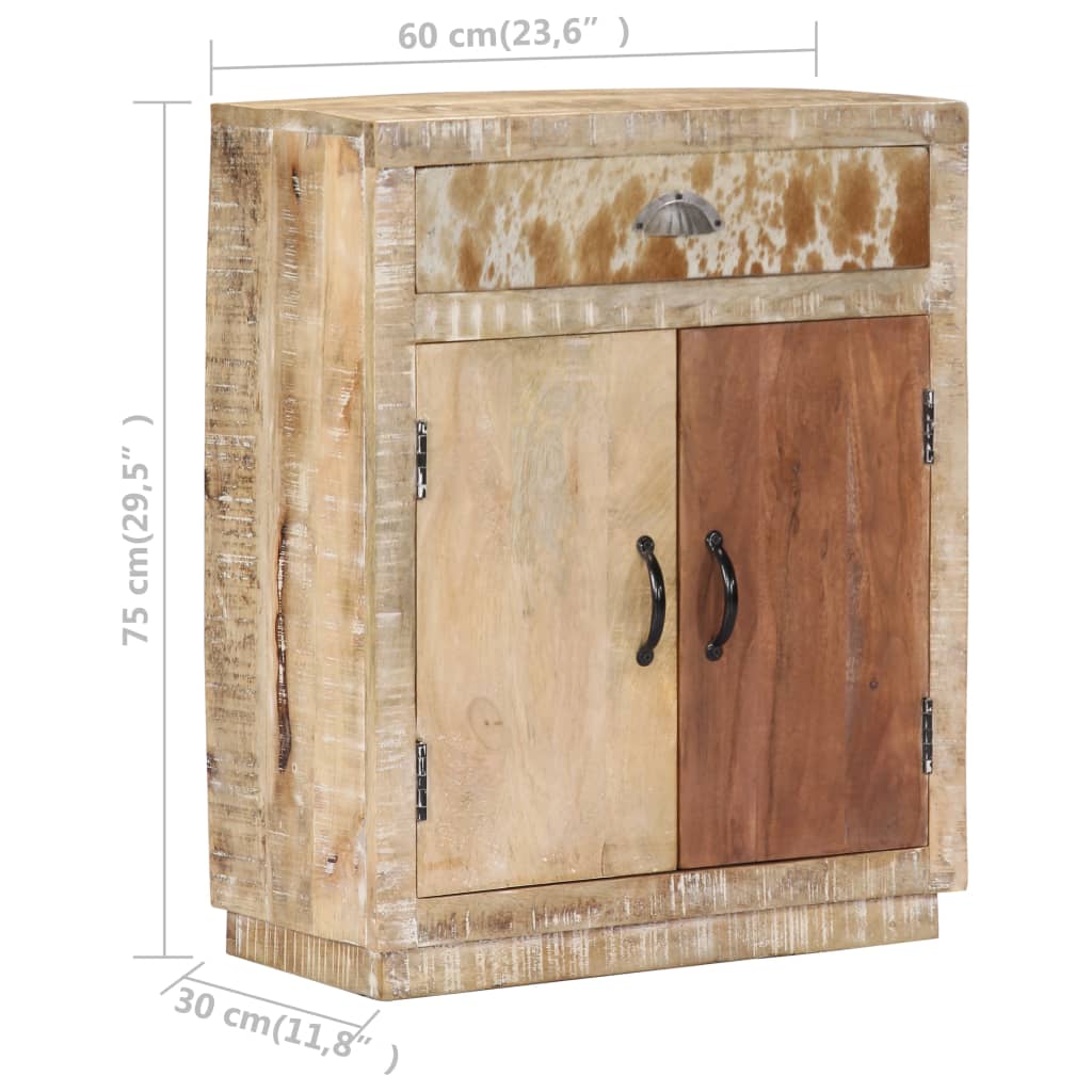 Buffet 60x30x75 cm en bois de manguier massif