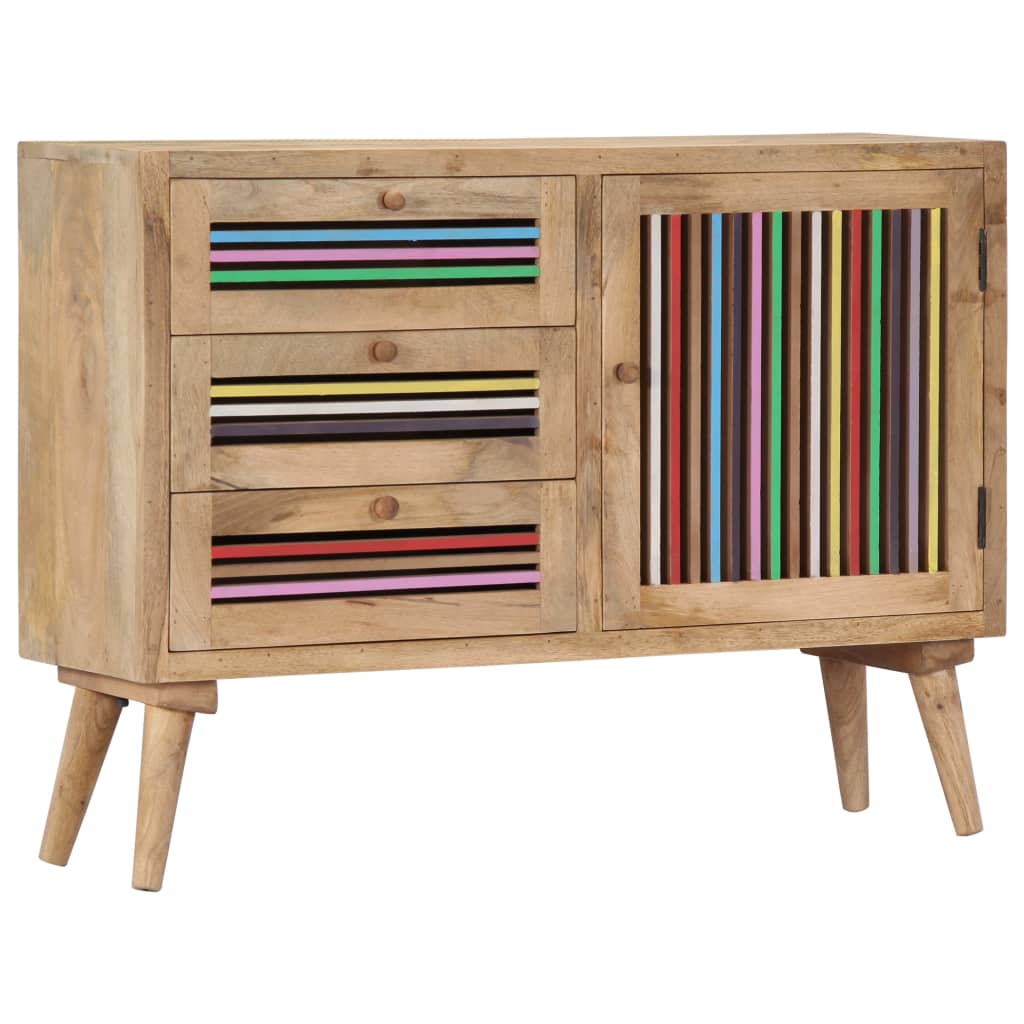 Buffet 100x30x75 cm en bois de manguier massif