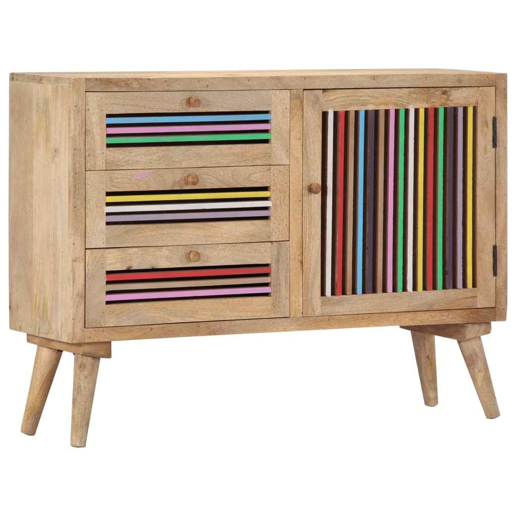 Buffet 100x30x75 cm en bois de manguier massif