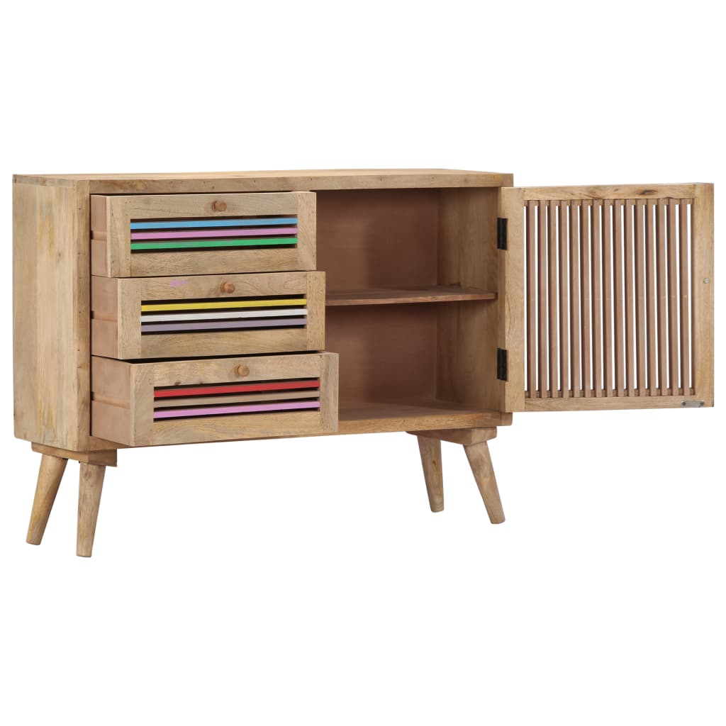 Buffet 100x30x75 cm en bois de manguier massif