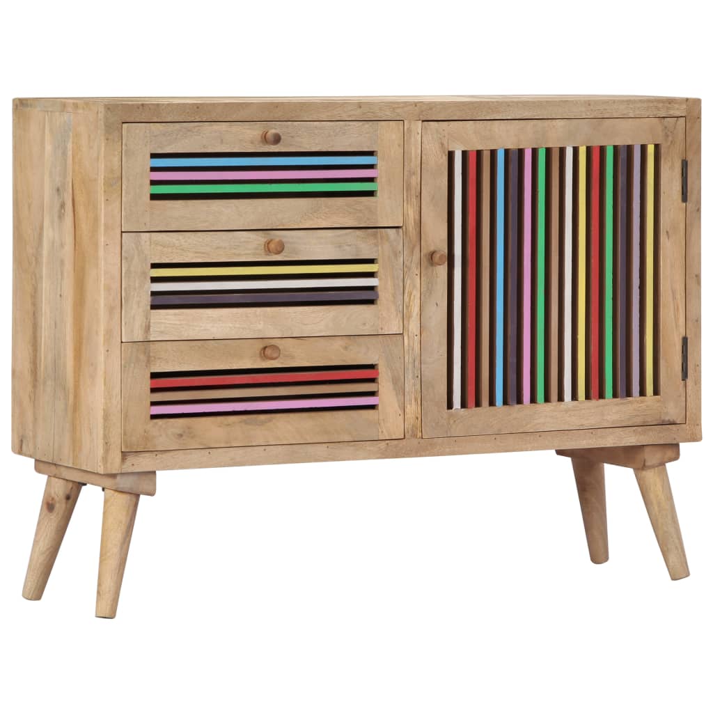 Buffet 100x30x75 cm en bois de manguier massif