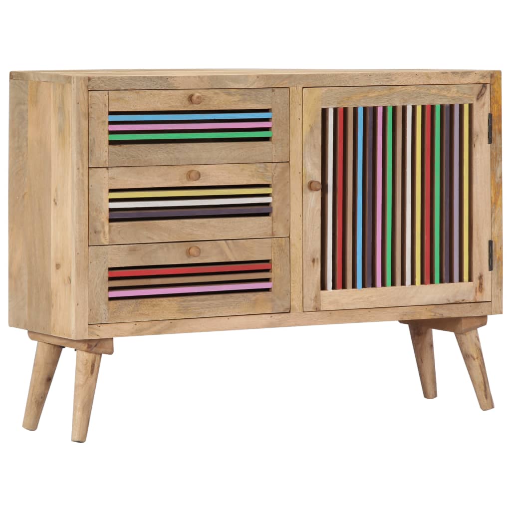 Buffet 100x30x75 cm en bois de manguier massif