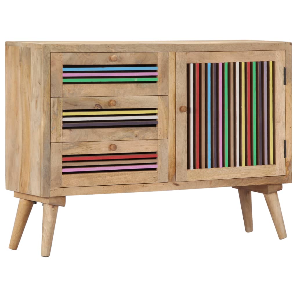 Buffet 100x30x75 cm en bois de manguier massif