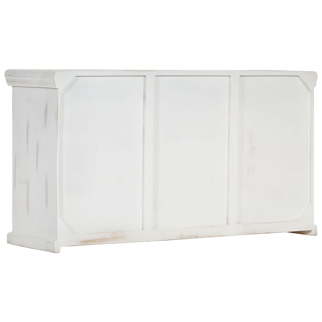 Buffet 65x30x75 cm en bois de manguier massif blanc