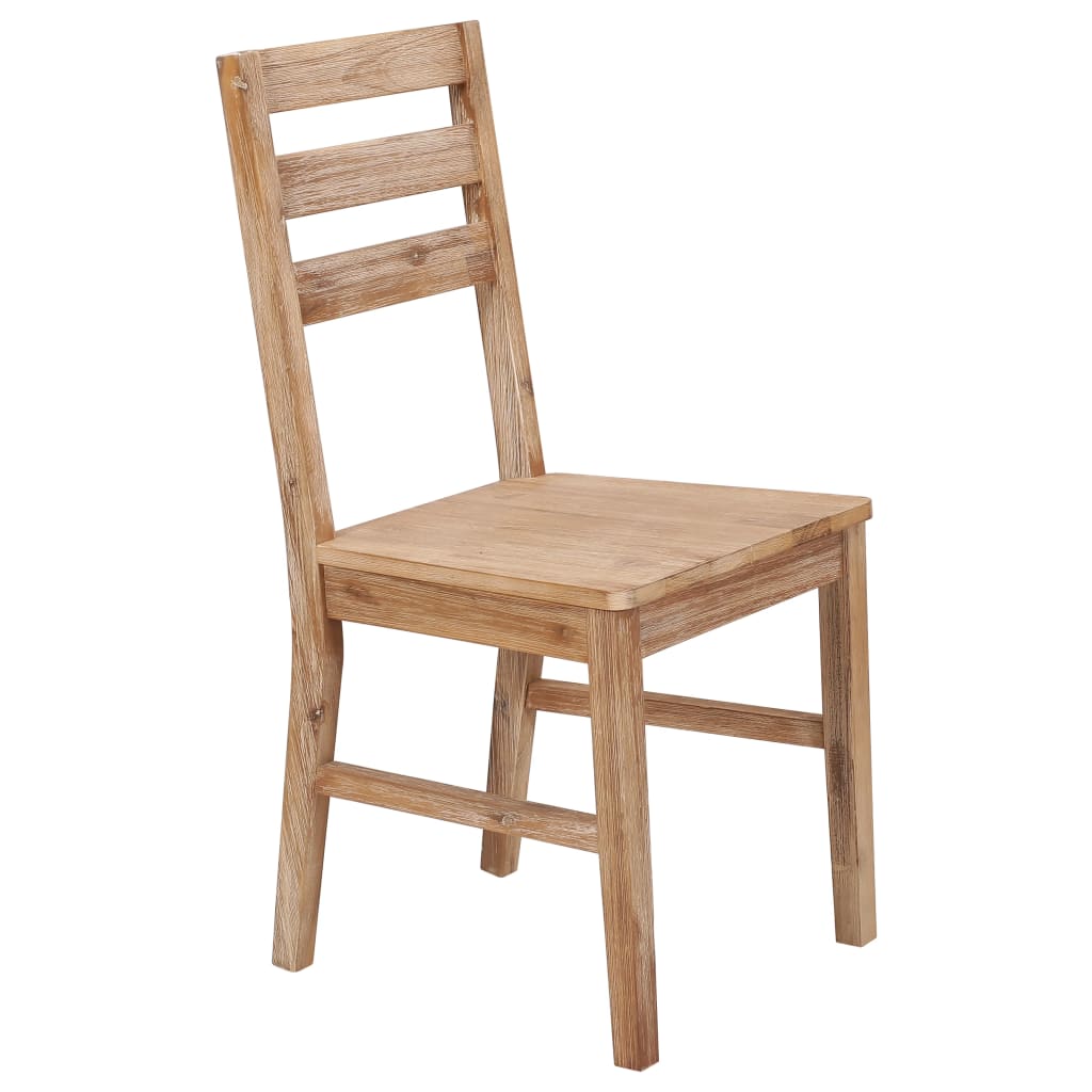 Chaises de salle à manger 6 pcs en bois d'acacia massif