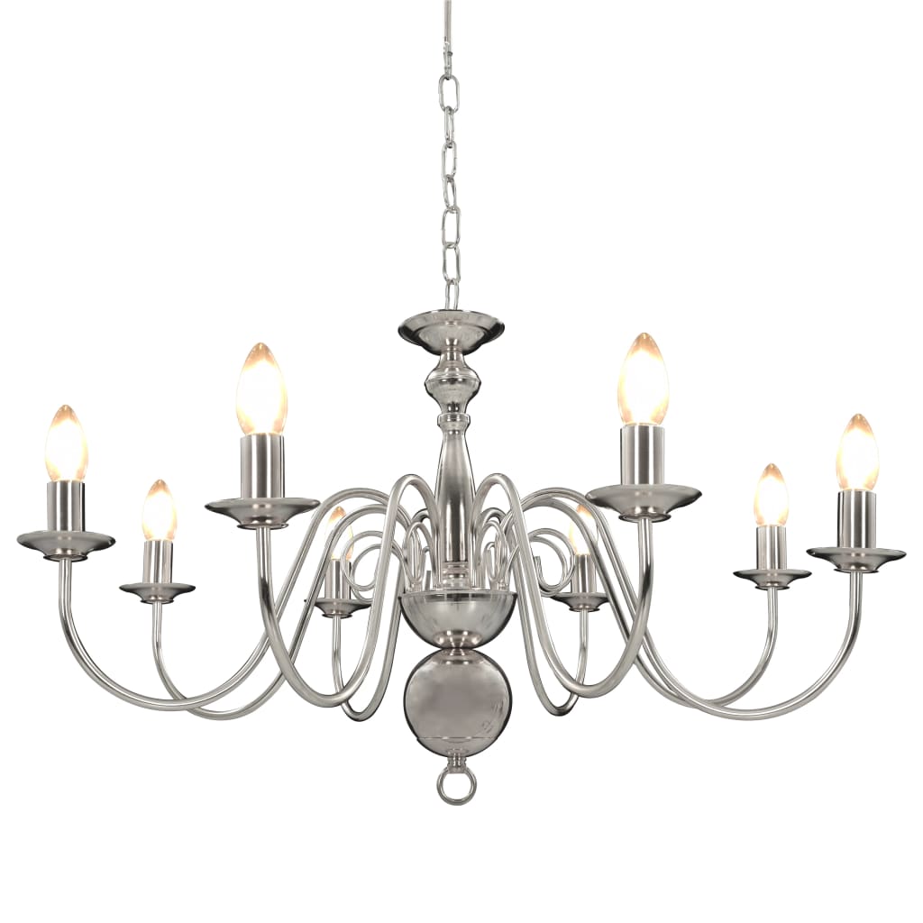 Lustre 8xE14 couleur argent