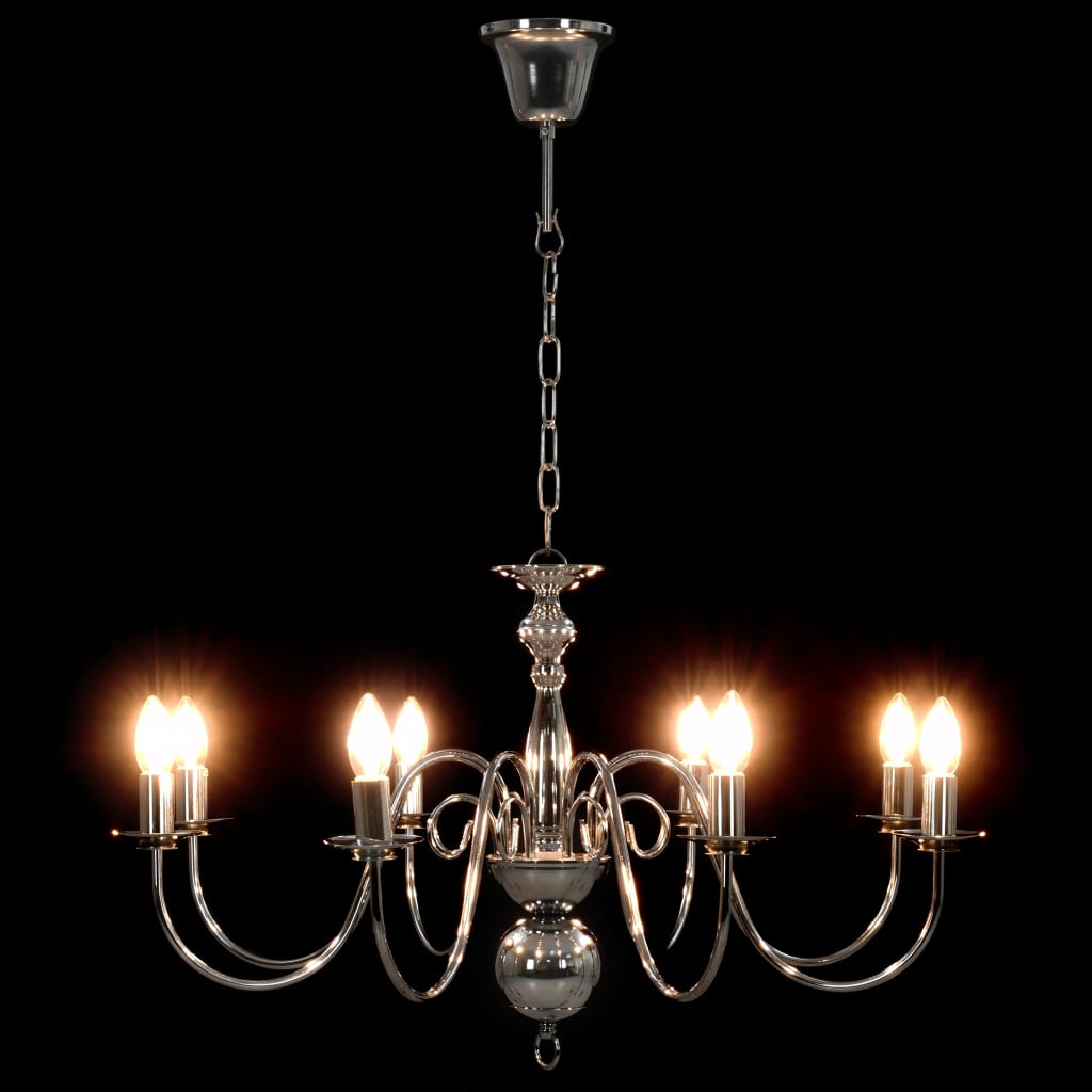 Lustre 8xE14 couleur argent