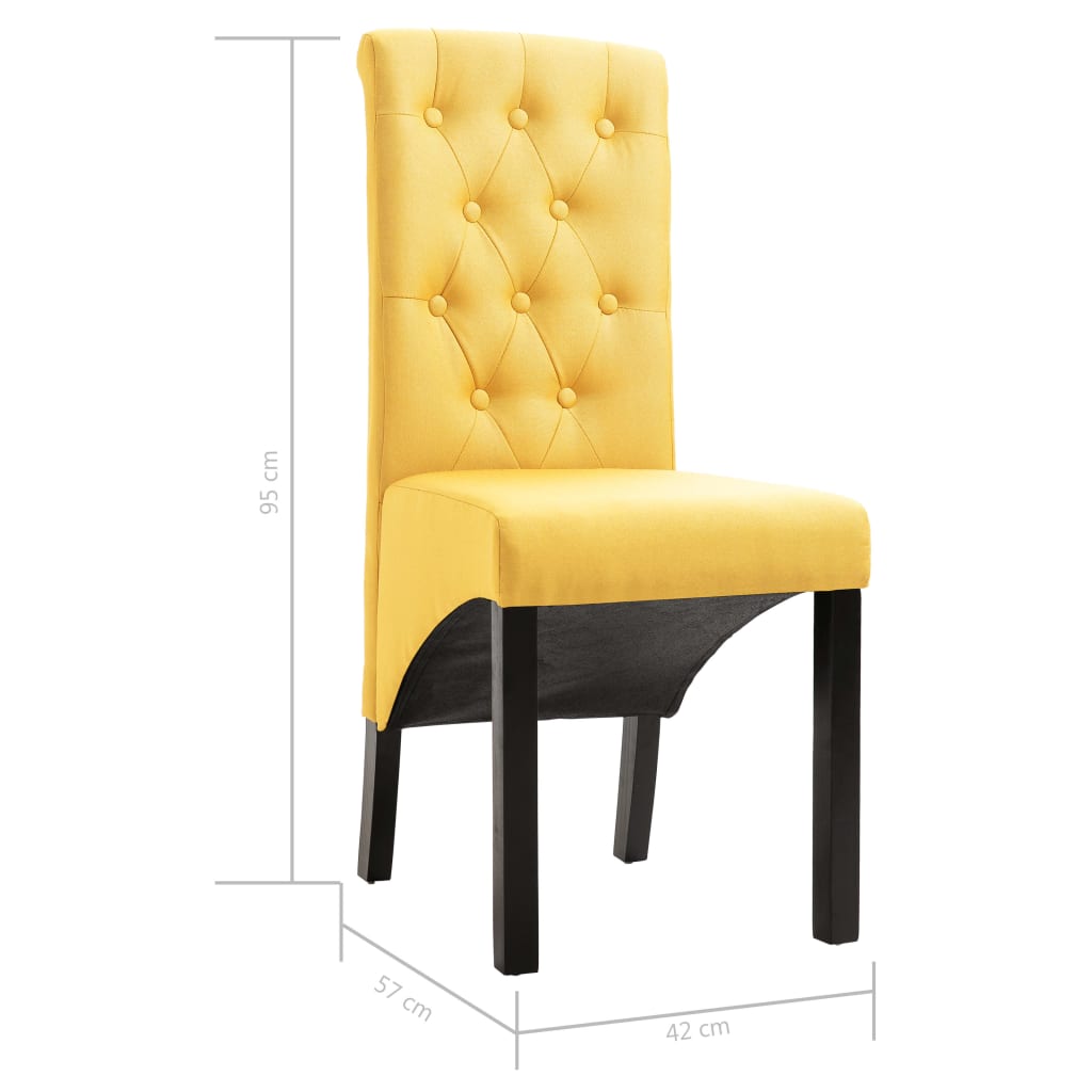 Chaises de salle à manger 6 pcs en tissu