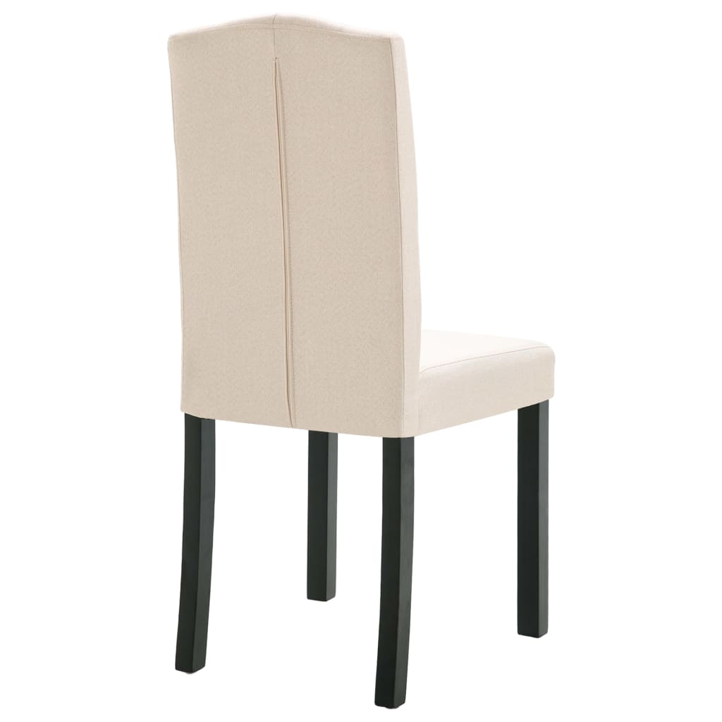 Eetkamerstoelen 4 st stof camel