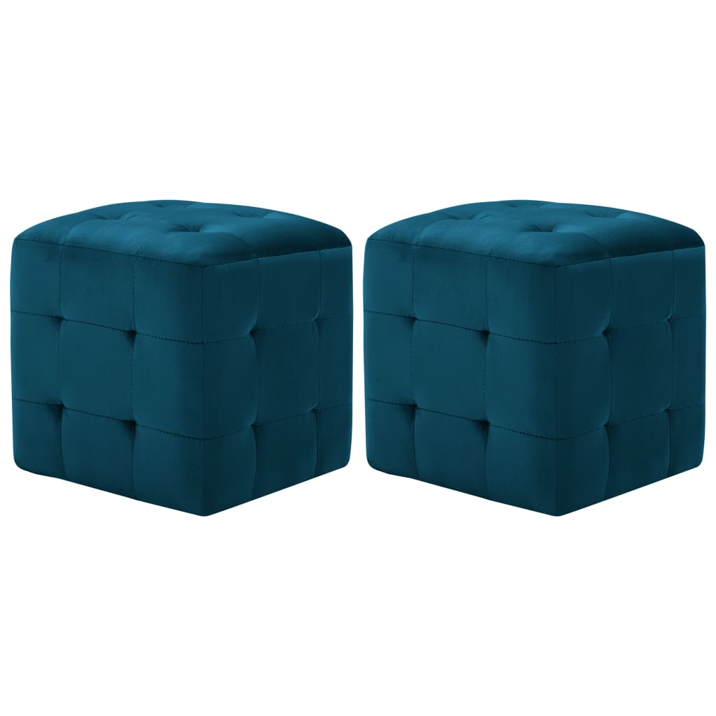 Tables de chevet 2 pcs 30x30x30 cm velours