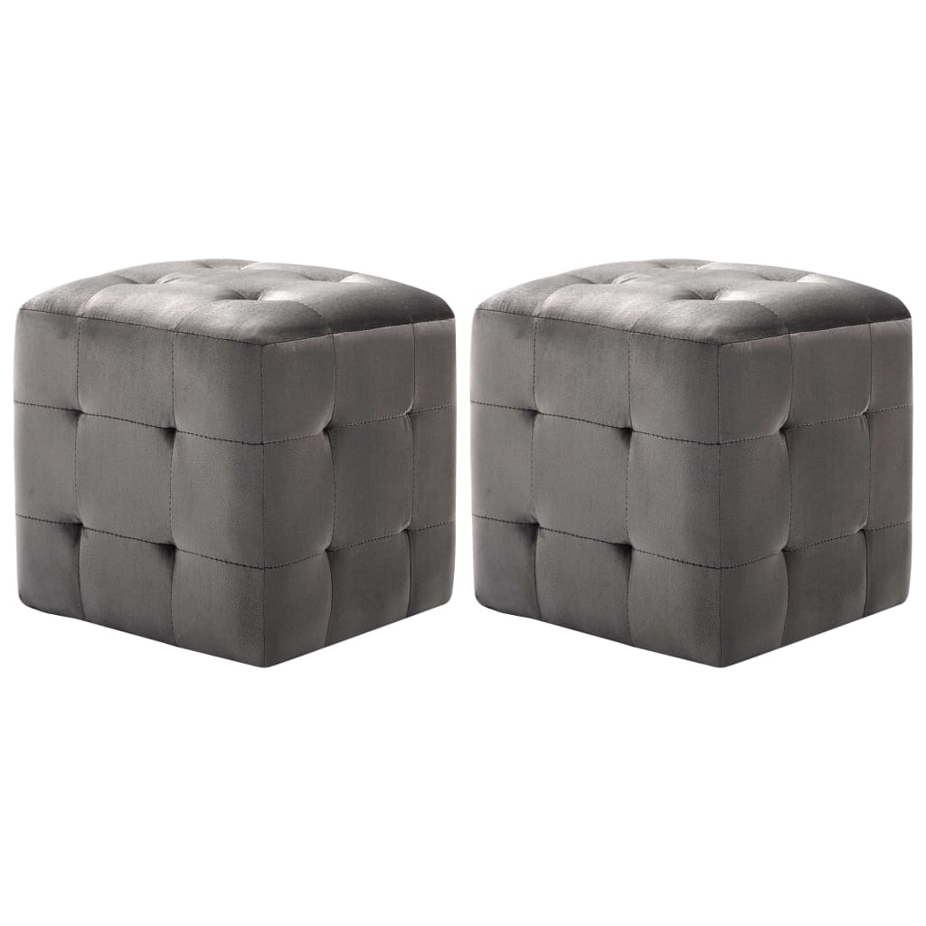 Tables de chevet 2 pcs 30x30x30 cm velours