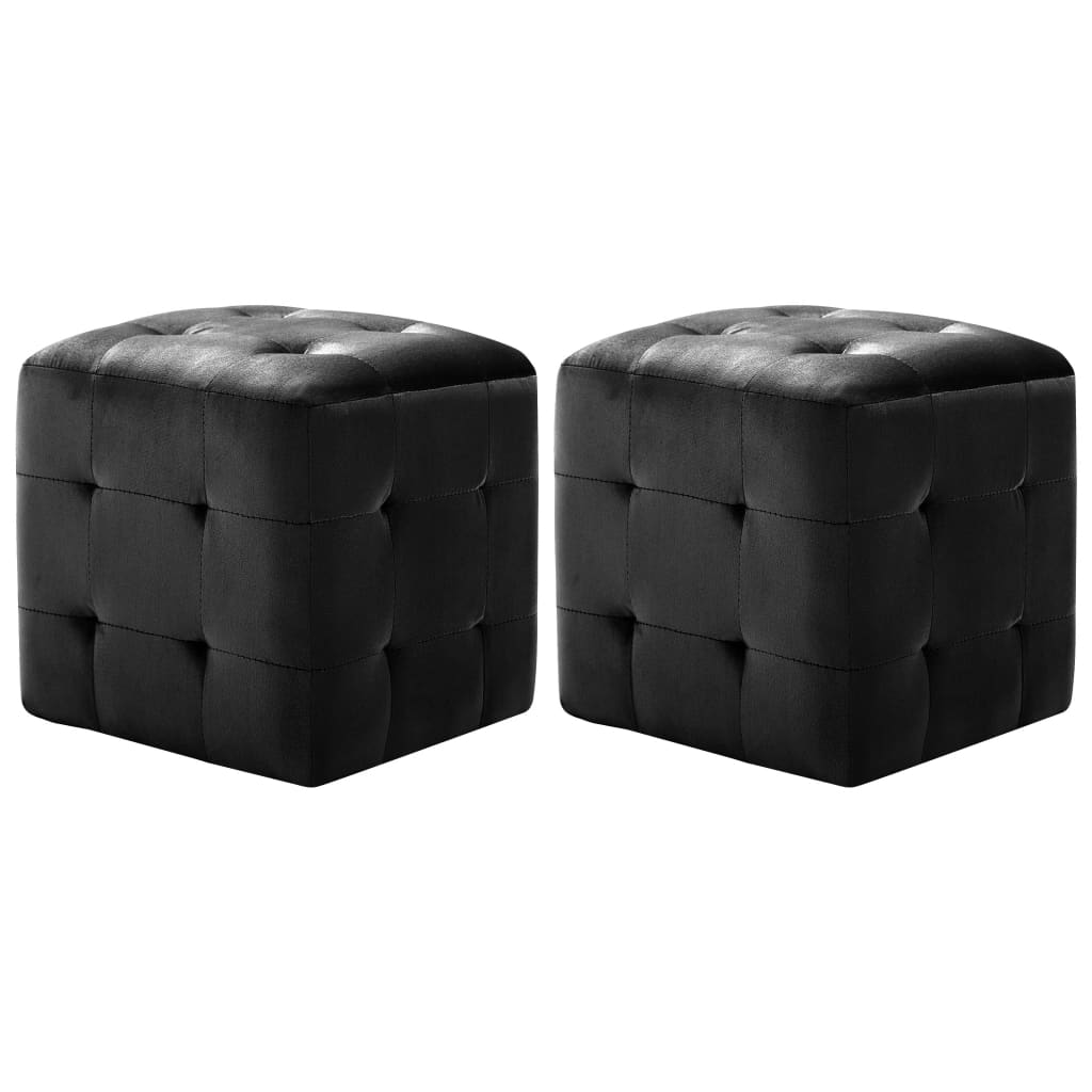 Tables de chevet 2 pcs 30x30x30 cm velours