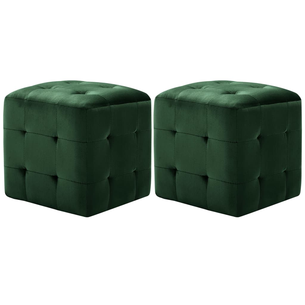 Tables de chevet 2 pcs 30x30x30 cm velours