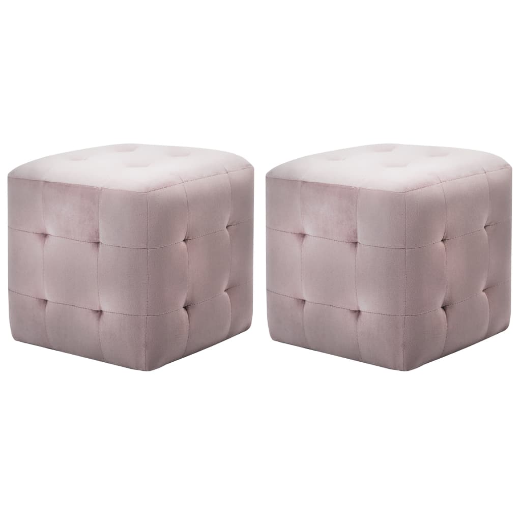 Tables de chevet 2 pcs 30x30x30 cm velours