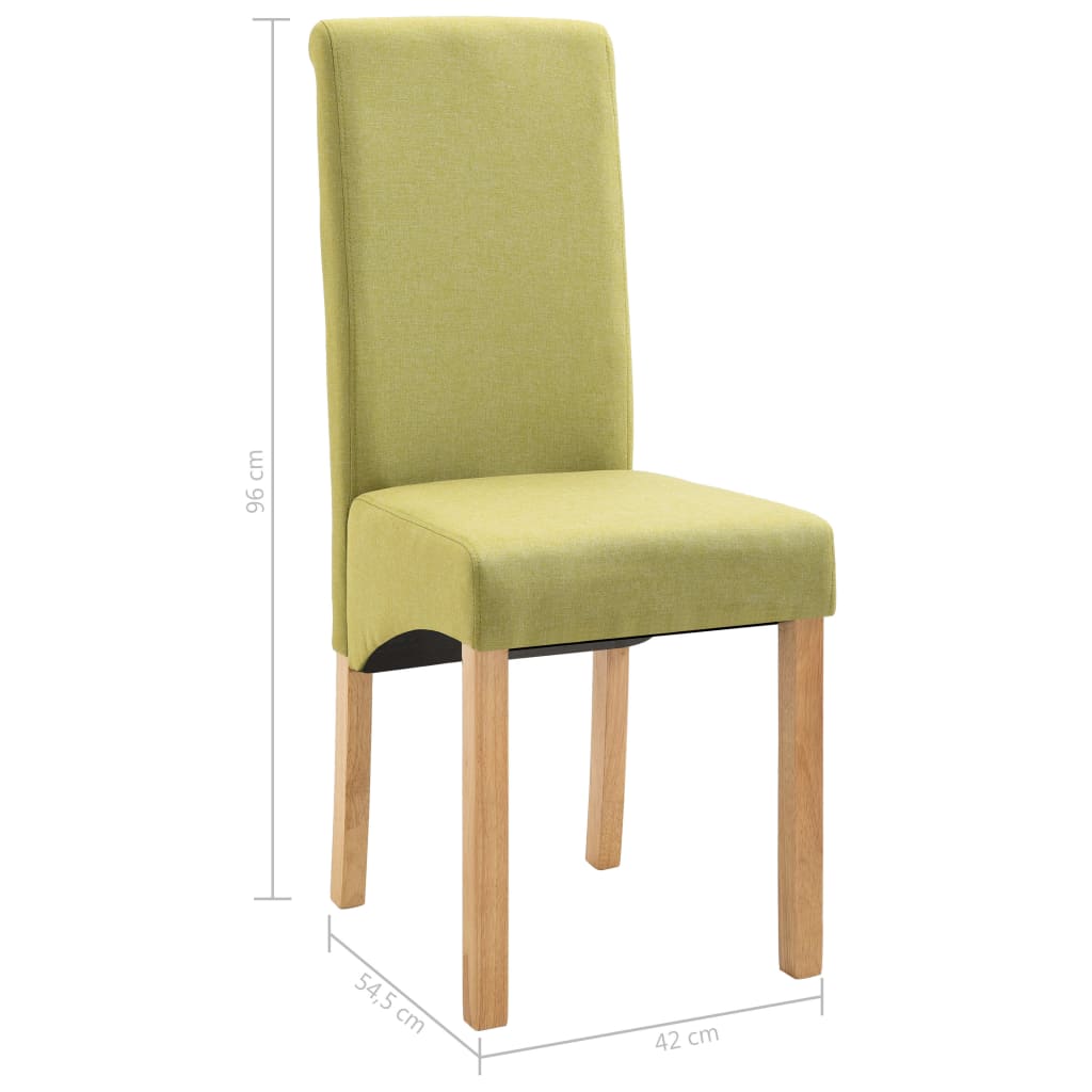 Eetkamerstoelen 2 st stof bruin