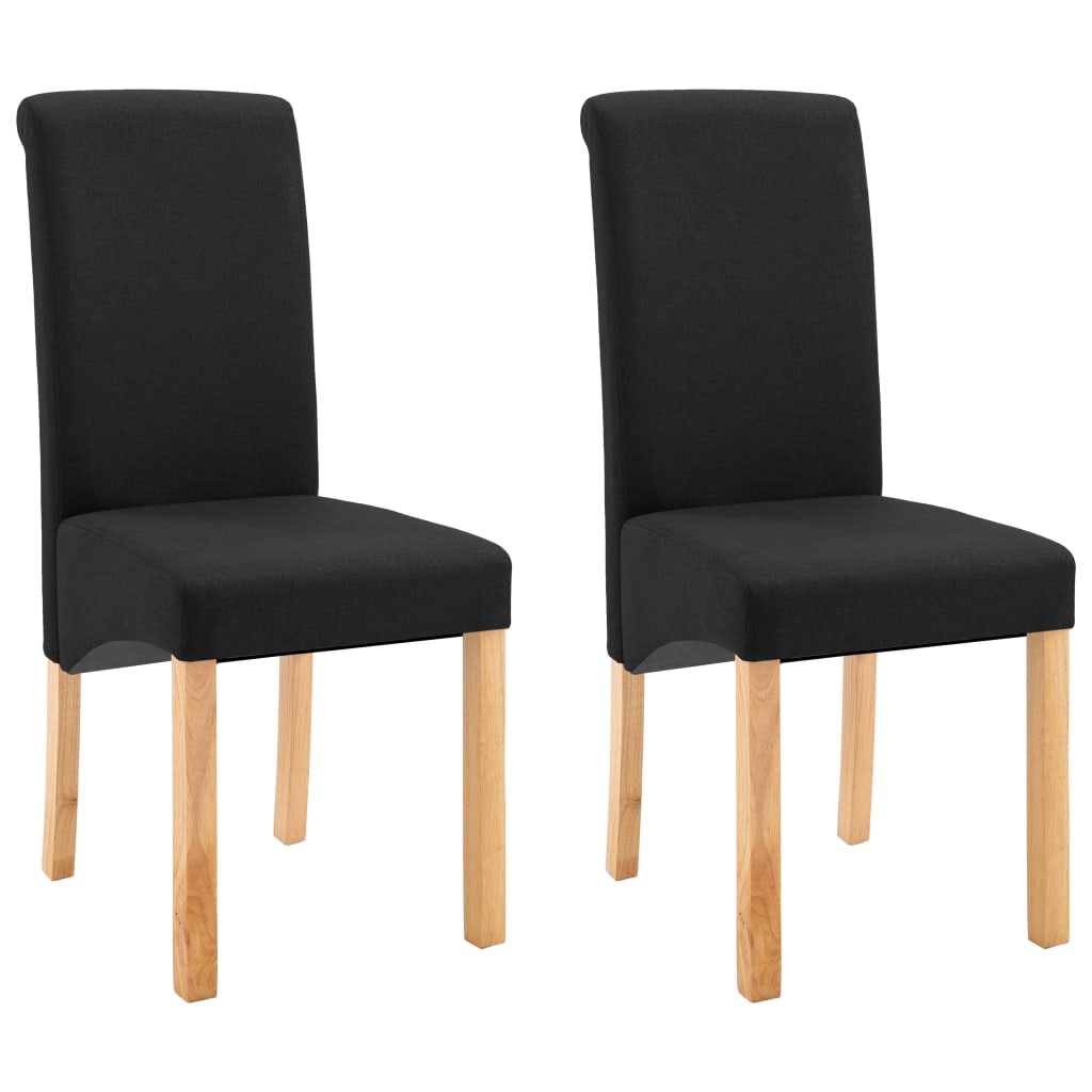 Chaises de salle à manger 2 pcs tissu marron