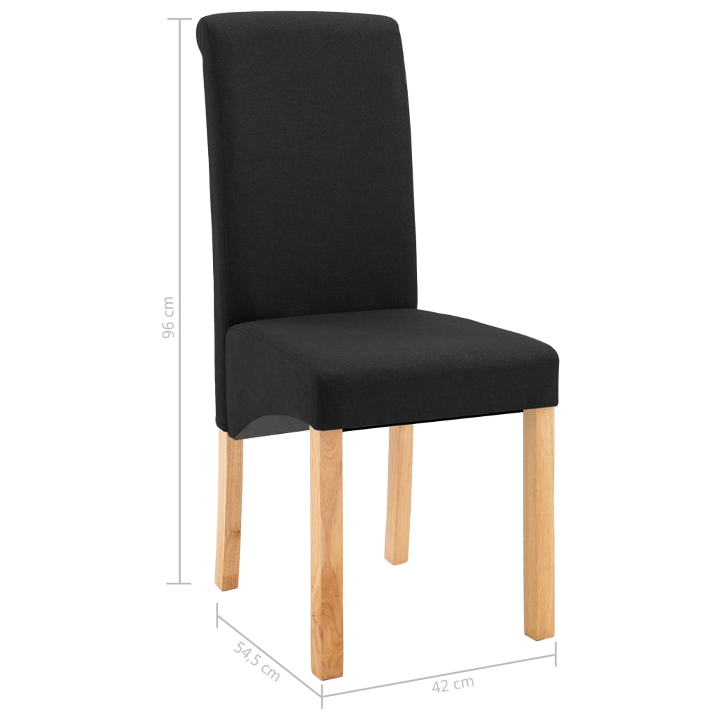 Chaises de salle à manger 2 pcs tissu marron