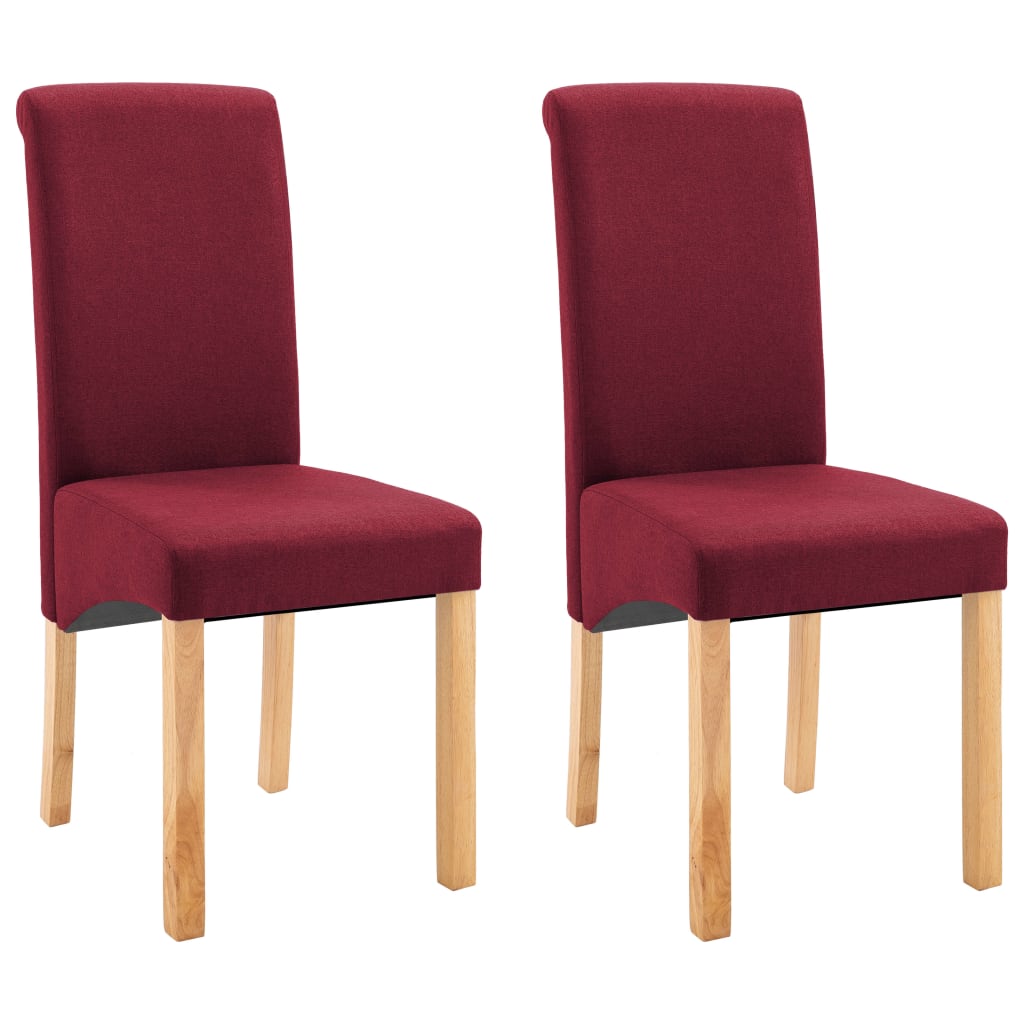 Chaises de salle à manger 2 pcs tissu marron