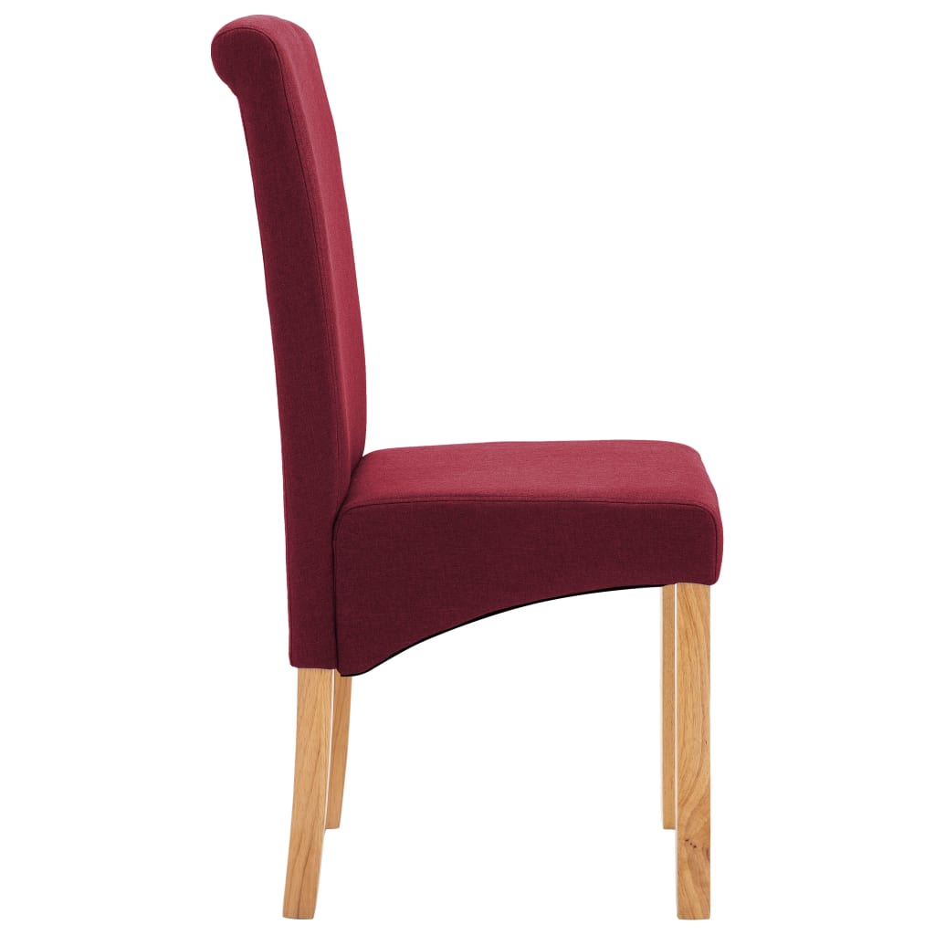 Eetkamerstoelen 2 st stof bruin