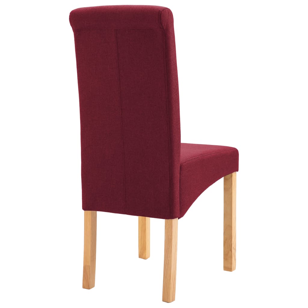 Chaises de salle à manger 2 pcs tissu marron