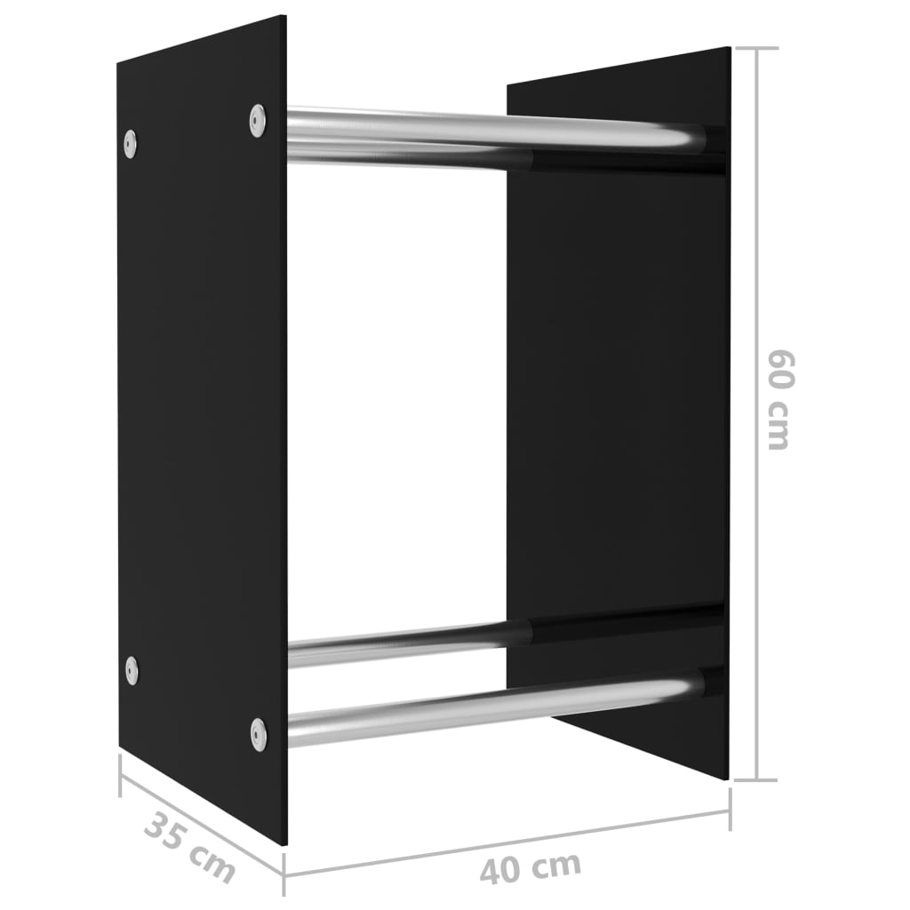 Haardhoutrek 40x35x60 cm glas zwart