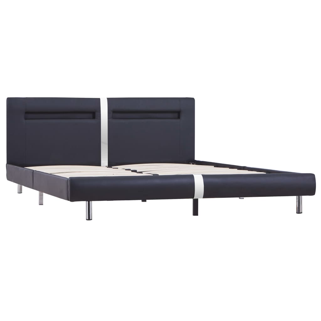 Bedframe met LED kunstleer 140x200 cm