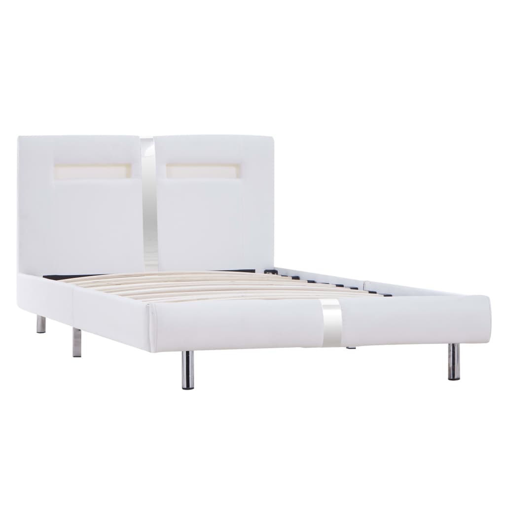 Bedframe met LED kunstleer 140x200 cm