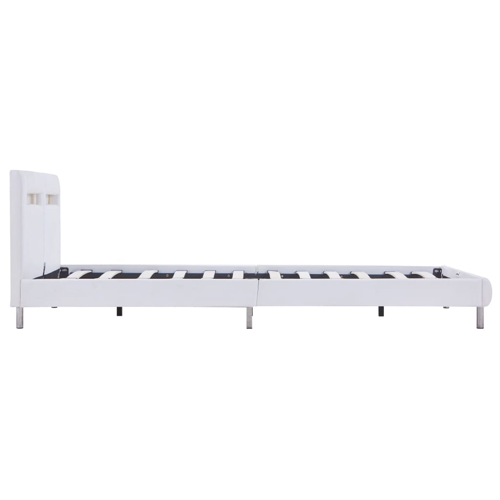 Bedframe met LED kunstleer 140x200 cm