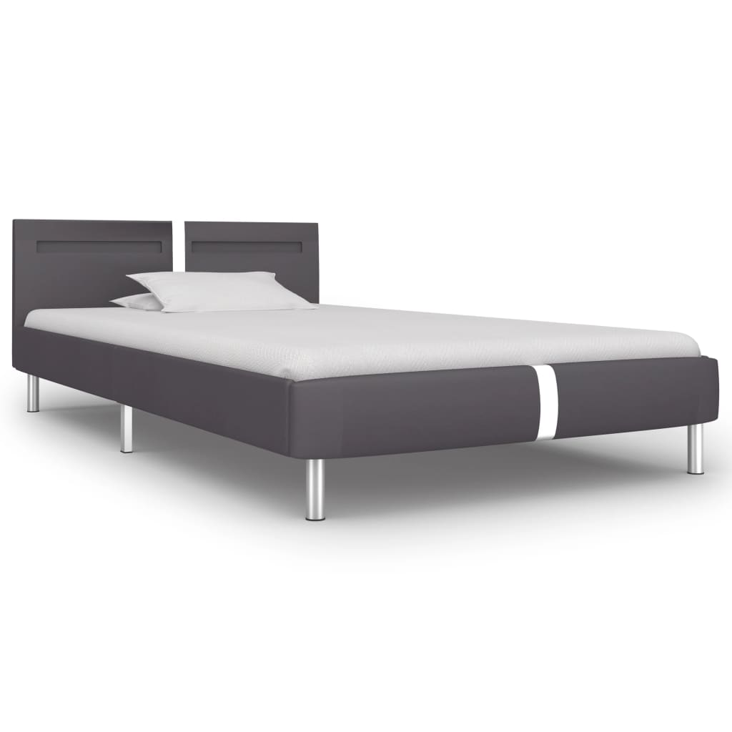 Bedframe met LED kunstleer 140x200 cm