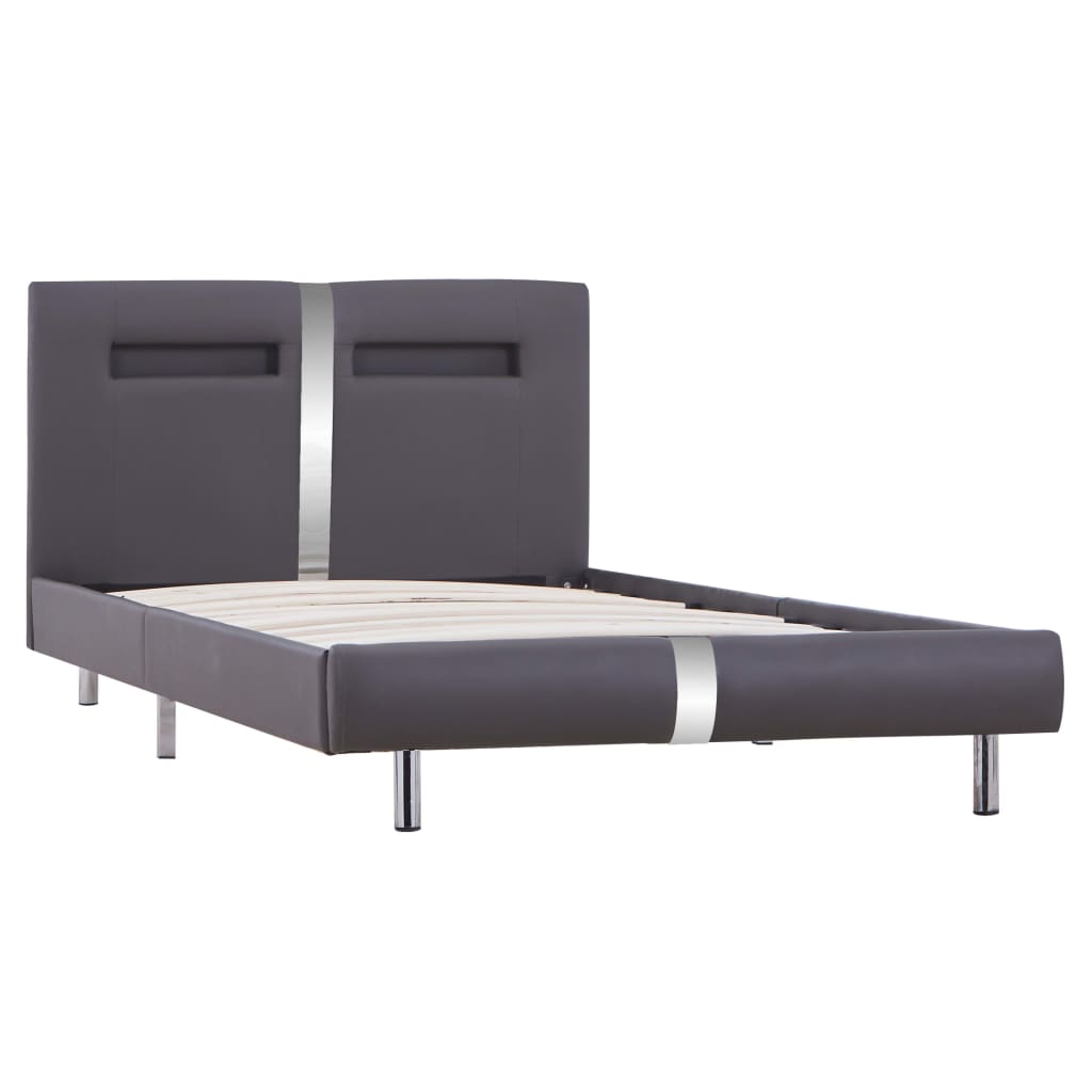 Bedframe met LED kunstleer 140x200 cm