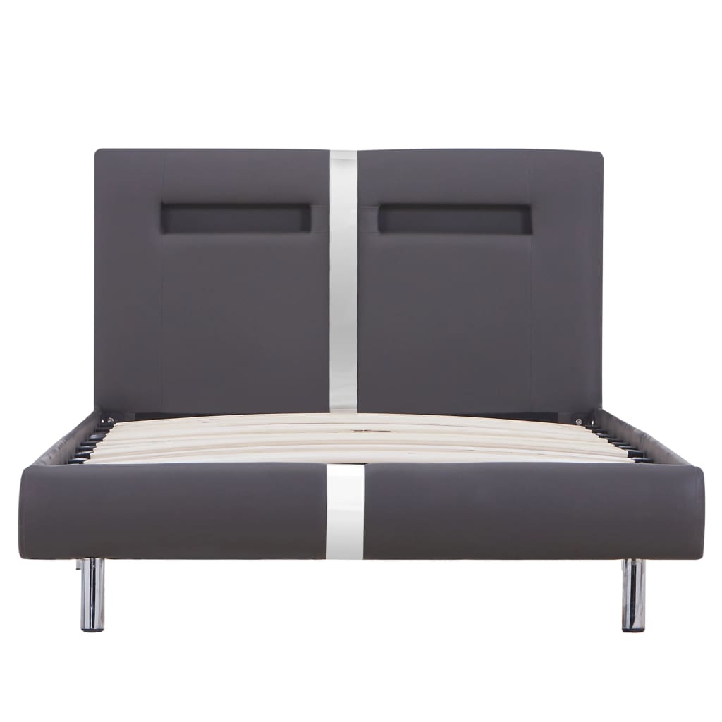 Bedframe met LED kunstleer 140x200 cm