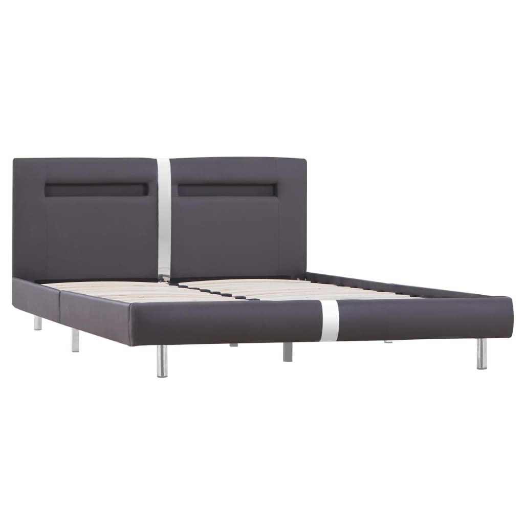 Bedframe met LED kunstleer 140x200 cm