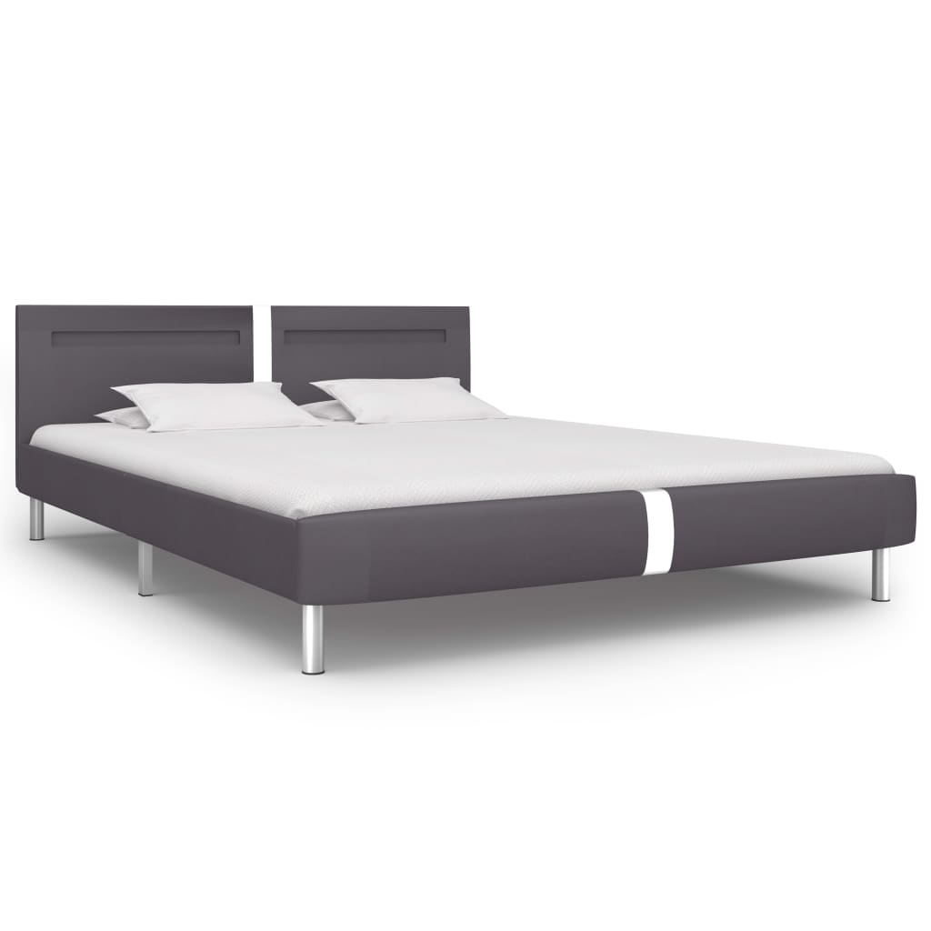 Bedframe met LED kunstleer 140x200 cm