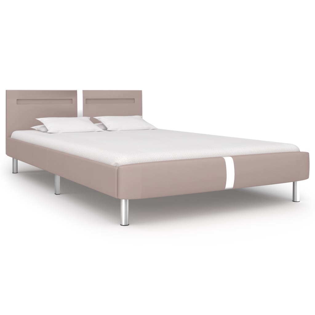 Bedframe met LED kunstleer 140x200 cm