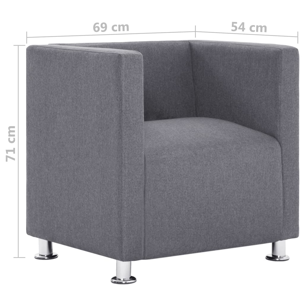 Fauteuil cube en tissu