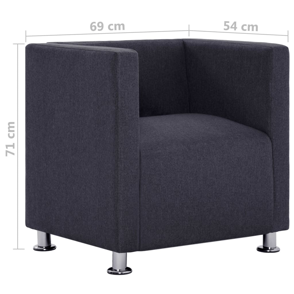 Fauteuil cube en tissu