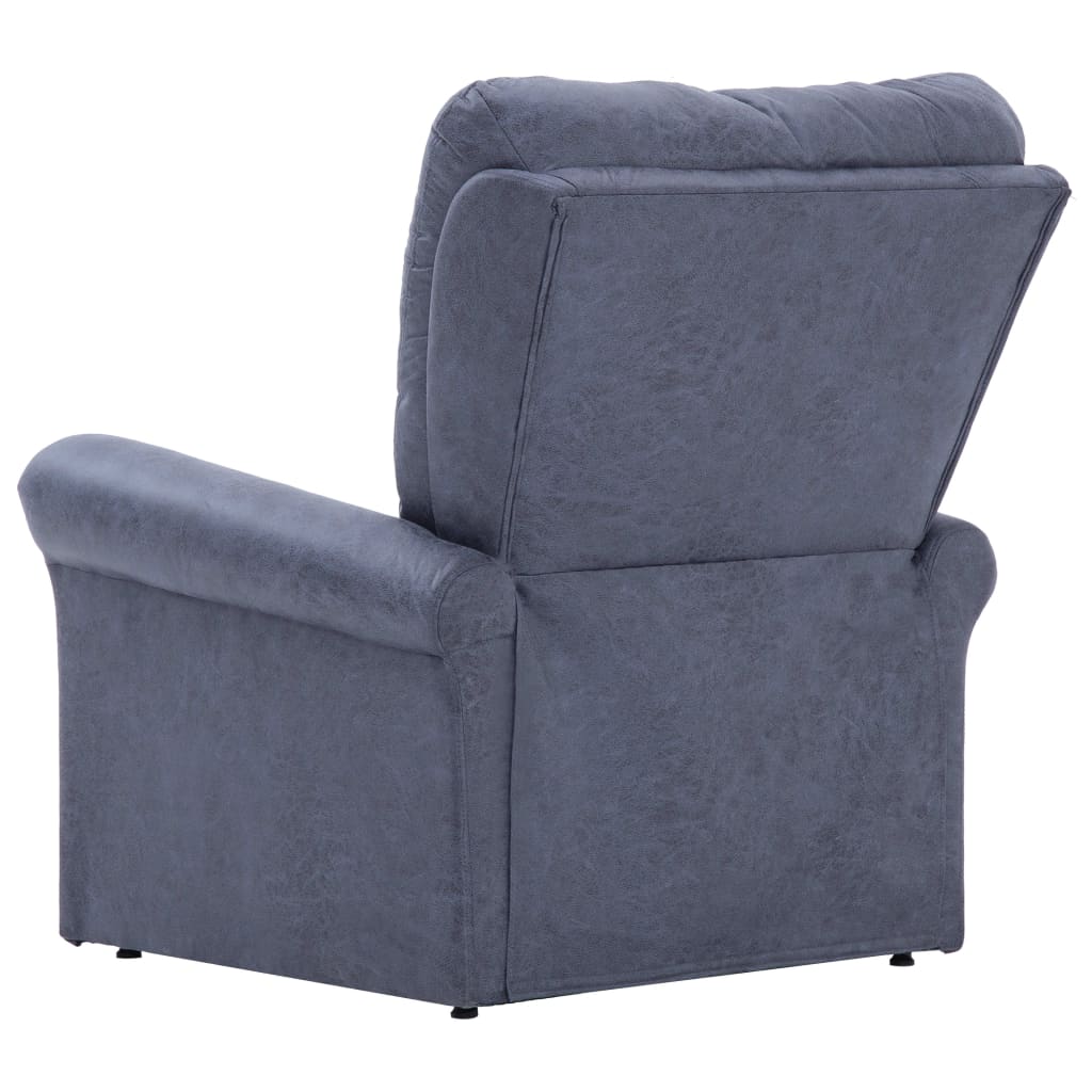 Fauteuil réglable imitation suédine gris