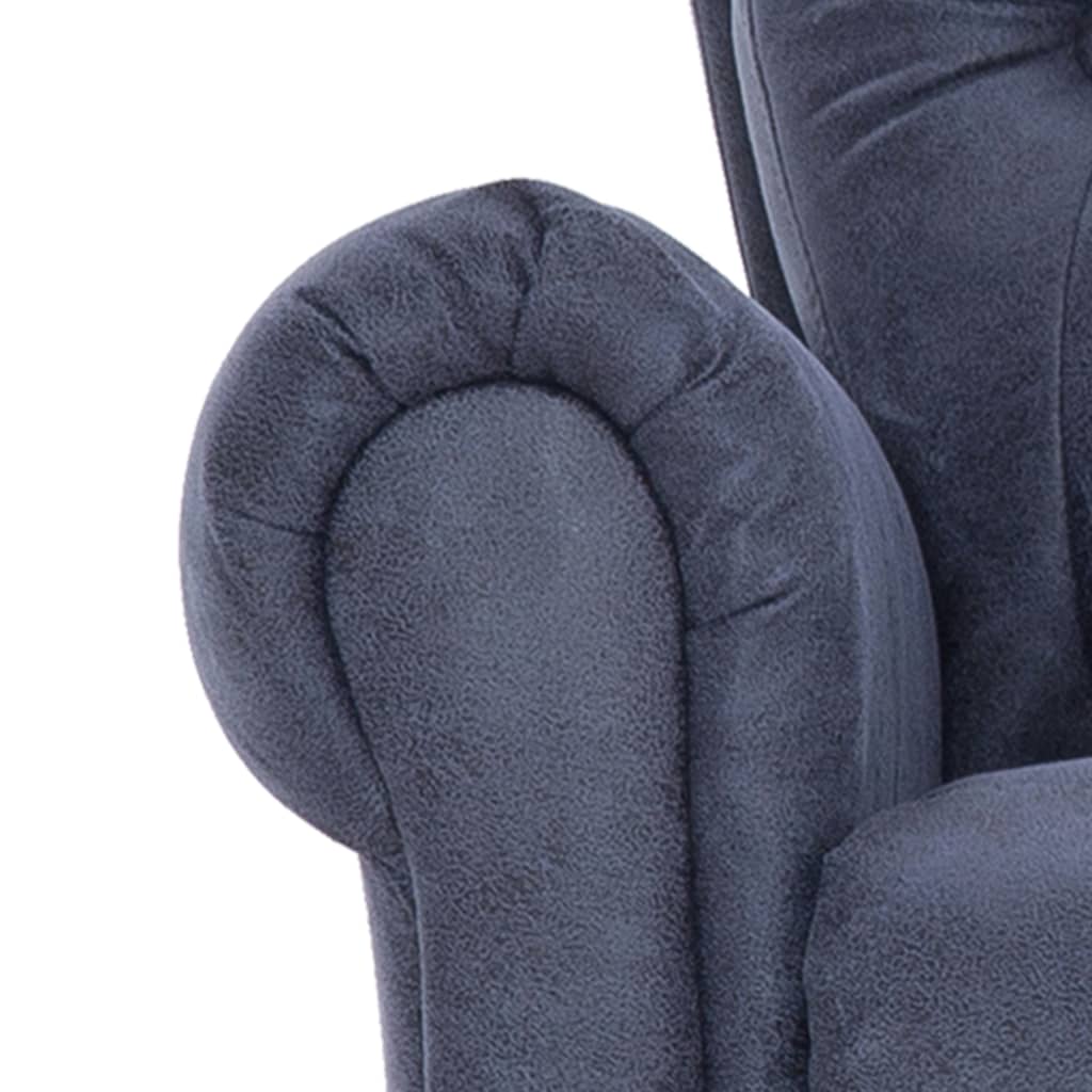 Fauteuil réglable imitation suédine gris