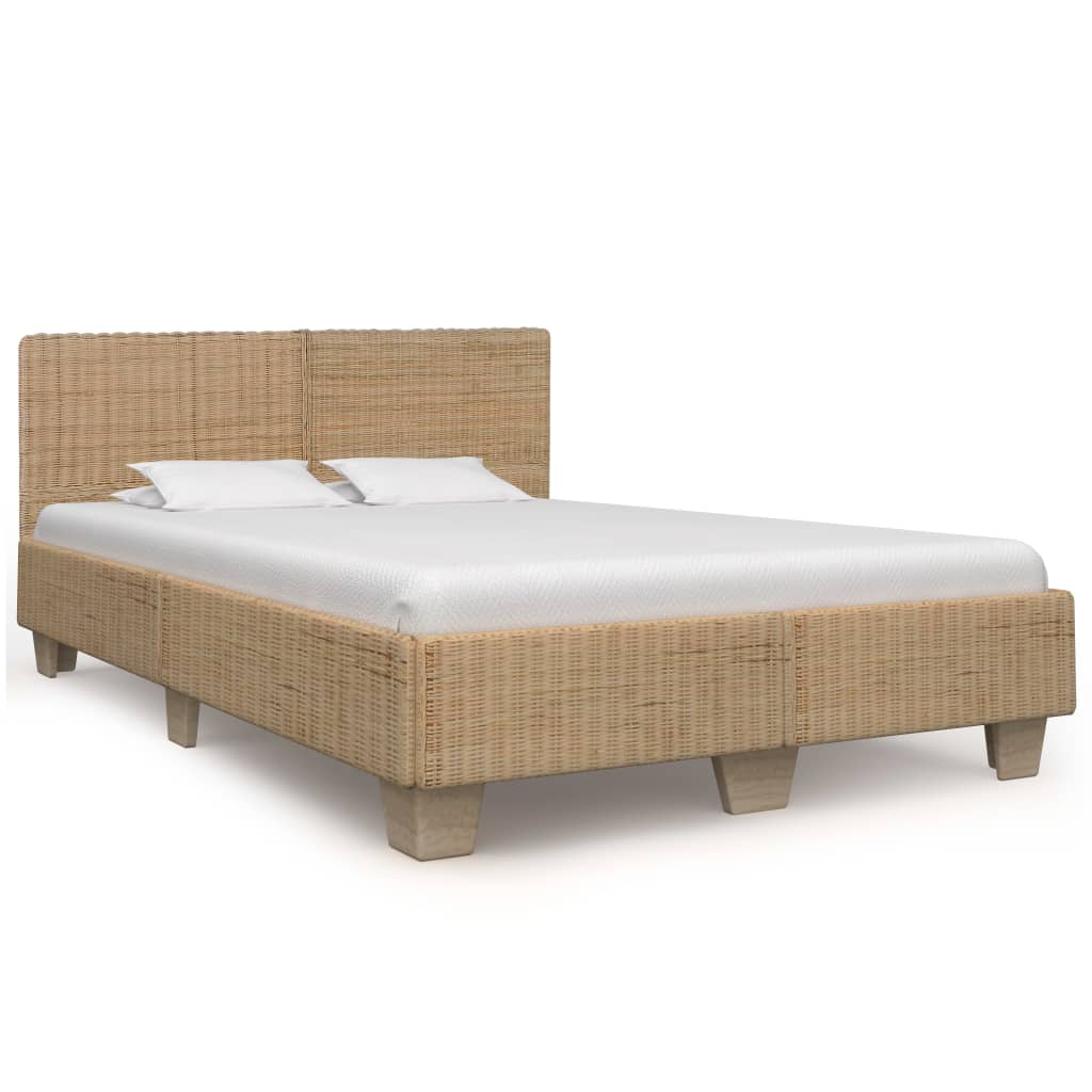 Bedframe handgeweven echt rattan 140x200 cm