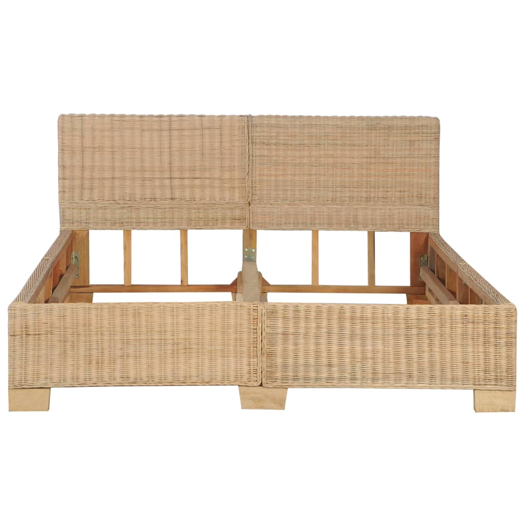 Bedframe handgeweven echt rattan 140x200 cm