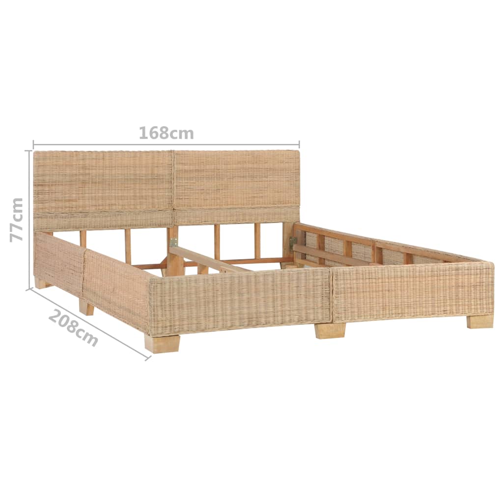 Bedframe natuurlijk rattan 180x200 cm